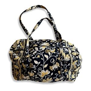 Vera Bradley Yellow Bird Quilted Large Traveler Duffle Bag
